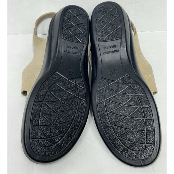 Flexus By Spring Step Anatomic Sandals Size 9.5-10 EU 41 Beige Flower Detail EUC - Picture 9 of 10